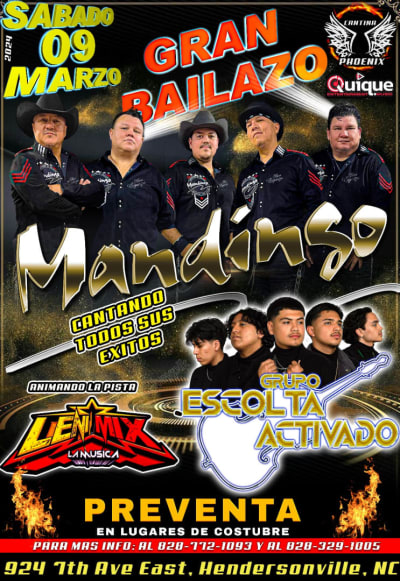 Event - Mandingo  - Hendersonville, Nc - 6 de abril de 2024 | concert tickets