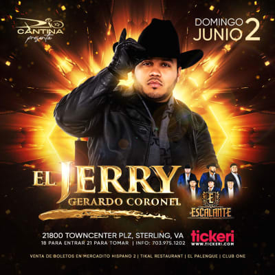 Event - EL JERRY GERARDO CORONEL EN CONCIERTO ! - Sterling, Virginia - June 2, 2024 | concert tickets