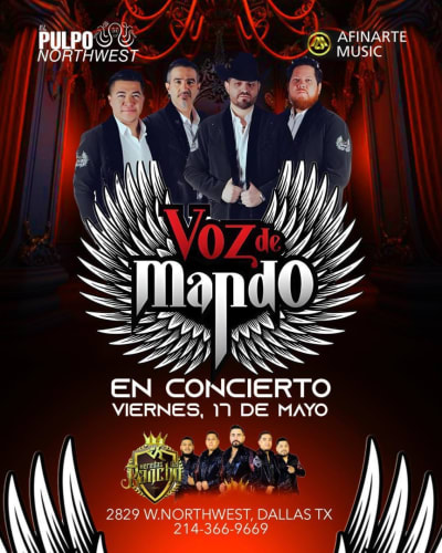 Event - VOZ DE MANDO EN CONCIERTO ! - Dallas, Texas - 17 de mayo de 2024 | concert tickets