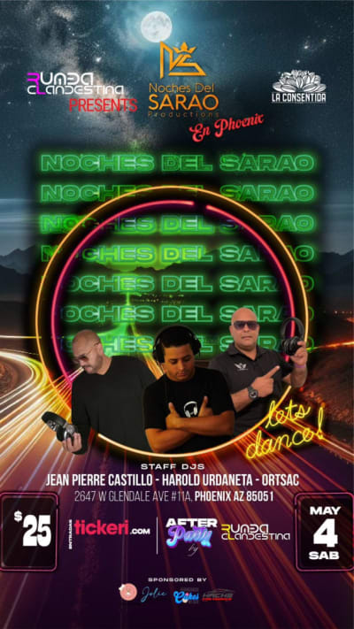 Event - NOCHE DEL SARAO- JEANPCASTILLO - HAROLD URDANETA - ORTSAC  - Phoenix, Arizona - May 4, 2024 | concert tickets