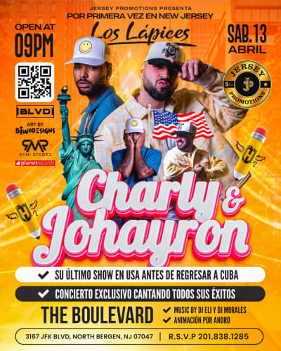 Event - CHARLY Y JOHAYRON - North Bergen, New Jersey - 13 de abril de 2024 | concert tickets