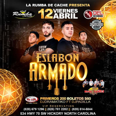 Event - ESLABON ARMADO EN CONCIERTO ! - Hickory, North Carolina - April 12, 2024 | concert tickets