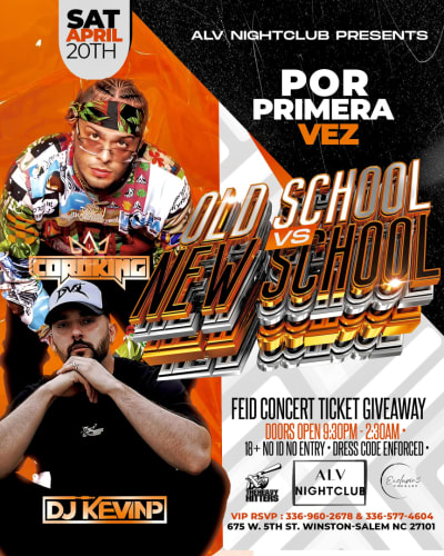 Event - OLD SCHOOL VS NEW SCHOOL REGGEATON PARTY - Winston-Salem, North Carolina - 20 de abril de 2024 | concert tickets