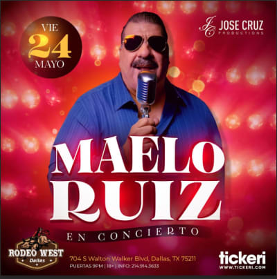 Event - MAELO RUIZ EN DALLAS - Dallas, Texas - May 24, 2024 | concert tickets