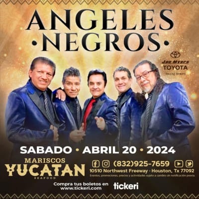 Event - ANGELES NEGROS - Houston, Texas - 20 de abril de 2024 | concert tickets