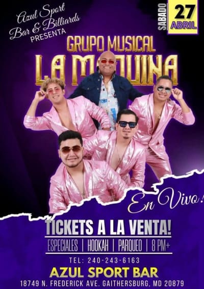 Event - GRUPO MUSICAL LA MAQUINA EN VIVO ! - Gaithersburg, Maryland - April 27, 2024 | concert tickets