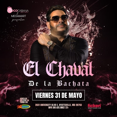 Event - EL CHAVAL DE LA BACHATA EN CONCIERTO ! - Adelphi, Maryland - 31 de mayo de 2024 | concert tickets