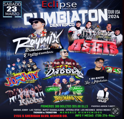 Event - Cumbiaton Denver 2024 SABADO 23 MARZO  - Denver, Colorado - March 23, 2024 | concert tickets