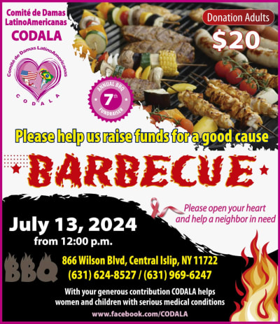 Event - 7th Annual BBQ Fundraiser for Comite de Damas LatinoAmericanas (CODALA)  - Central Islip, NY - 13 de julio de 2024 | concert tickets