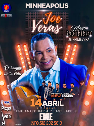 Event - JOE VERAS "EN CONCIERTO"  - Minneapolis, Minnesota - 14 de abril de 2024 | concert tickets