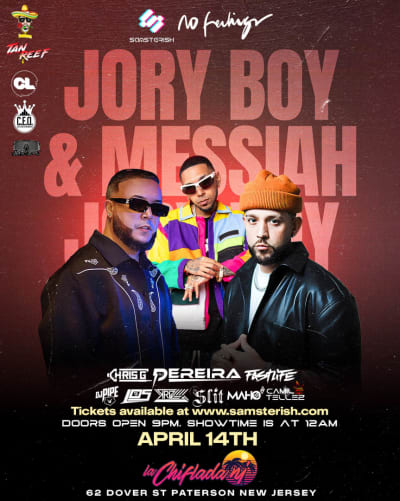 Event - Jory Boy & Messiah Live! - Paterson, New Jersey - 14 de abril de 2024 | concert tickets