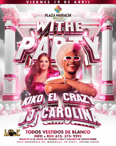 Event - WHITE PARTY  con DJ Carolina y Kiko  El Crazy - Nashville, Tennessee - April 19, 2024 | concert tickets