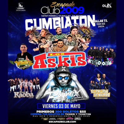 Event - Cumbiaton Tour Dallas Tx  , Los Askis ,Raymix , Winners  - Dallas, Texas - May 3, 2024 | concert tickets