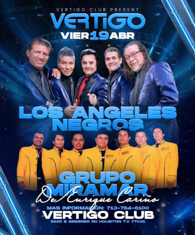 Event - Los Ángeles Negros En Concierto y grupo Miramar en Houston  - Houston, Texas - 19 de abril de 2024 | concert tickets