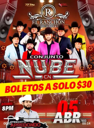 Event - CONJUNTO NUBE EN CONCIERTO ! - Woodbridge, Virginia - April 5, 2024 | concert tickets