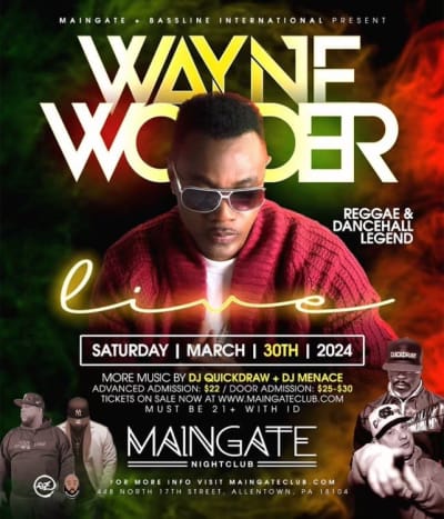 Event - Wayne Wonder Live on Stage - Allentown, Pennsylvania - March 30, 2024 | concert tickets