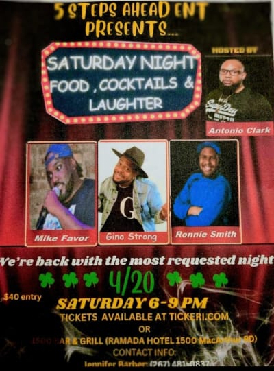 Event - 5 Steps Ahead Entertainment presents:  NIGHT OF LAUGHTER  - Fullerton, Pennsylvania - 20 de abril de 2024 | concert tickets