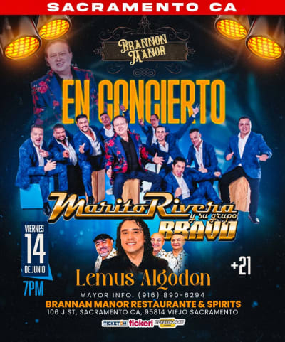 Event - Marito Rivera en Concierto en Sacramento  - Sacramento, CA - June 14, 2024 | concert tickets