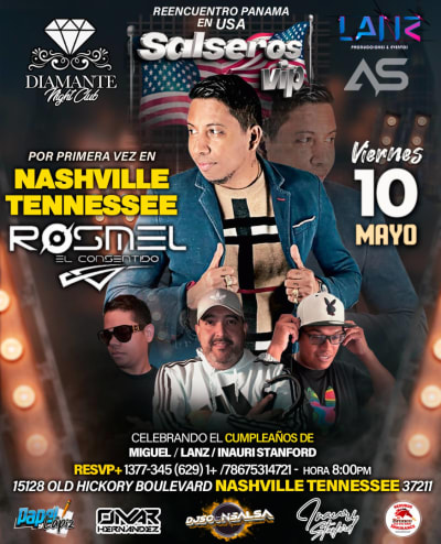 Event - DJ ROSMEL EN NASVILLE TENNEESSE SALSEROS VIP  - Nashville, Tennessee - May 10, 2024 | concert tickets