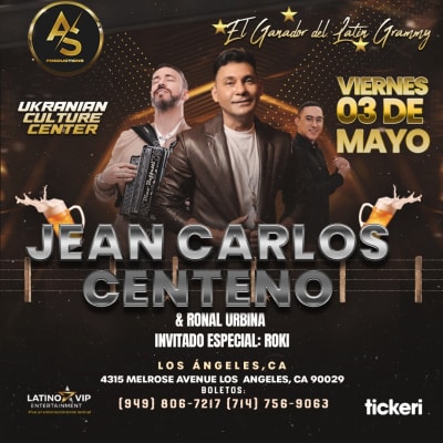 Event - JEAN CARLOS CENTENO EN CONCIERTO! - Lo Angeles, California - 3 de mayo de 2024 | concert tickets