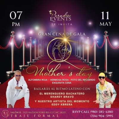 Event - Gran Cena De Gala - Mother's Day - Charlotte, North Carolina - 11 de mayo de 2024 | concert tickets