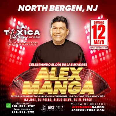 Event - ALEX MANGA EN CONCIERTO EN LA TOXICA NORTH BERGEN, NJ - MAYO 12 - JCP - North Bergen, New Jersey - 12 de mayo de 2024 | concert tickets