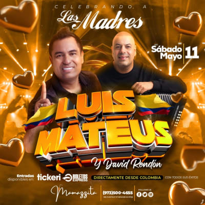 Event - Luis Mateus en New Jersey - Newark, New Jersey - 11 de mayo de 2024 | concert tickets