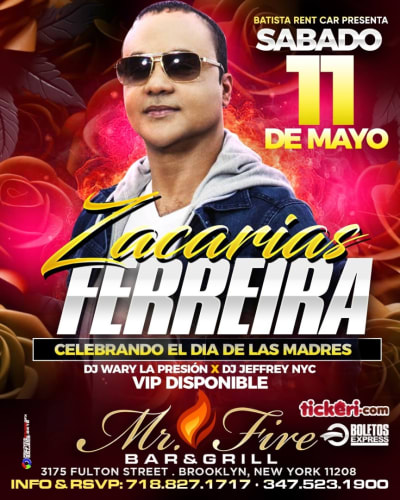 Event - ZACARIAS FERREIRA EN CONCIERTO ! - Brooklyn , New York - 11 de mayo de 2024 | concert tickets