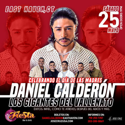 Event - DANIEL CALDERÓN Y LOS GIGANTES DEL VALLENATO - EAST HAVEN, CT - MAYO 25  - East Haven, CT - May 25, 2024 | concert tickets