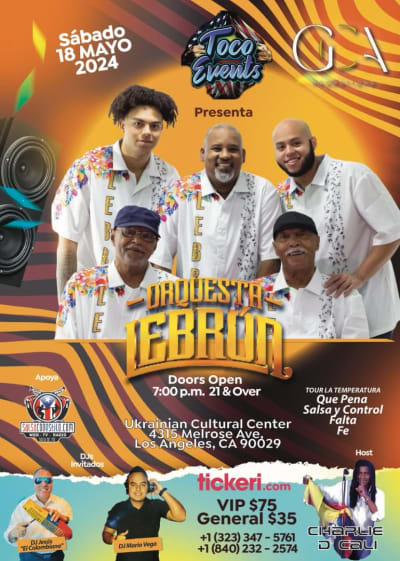 Event - Orquesta Lebrón   - Los Angeles, California - 18 de mayo de 2024 | concert tickets