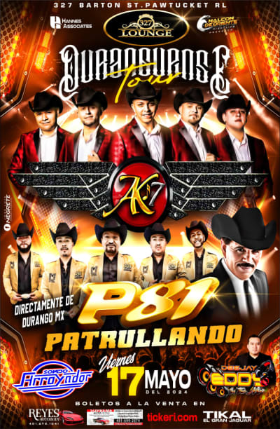 Event - DURANGUENSE TOUR 2024 - Pawtacket, Rhode Island - May 17, 2024 | concert tickets