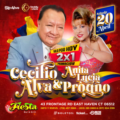 Event - CECILIO ALVA & ANITA LUCIA PROAÑO ! CONNECTICUT - East Haven, Connecticut - April 20, 2024 | concert tickets