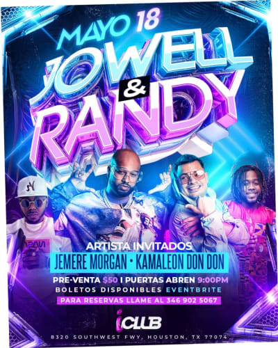 Event - JOWELL & RANDY - Houston, Texas - 18 de mayo de 2024 | concert tickets