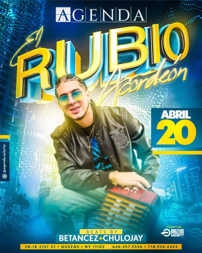 Event - El Rubio Acordeón  - Astoria, New York - 20 de abril de 2024 | concert tickets