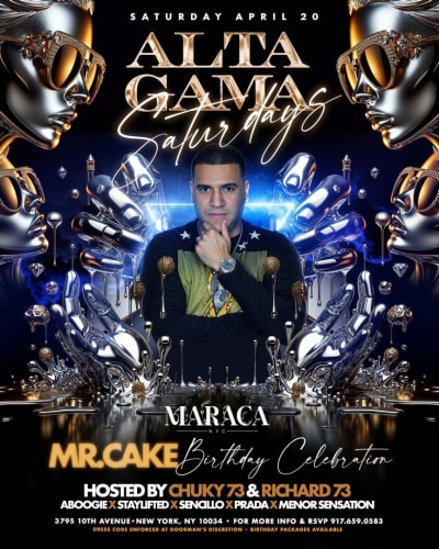 Event - Alta Gama Saturdays Chucky 73 Live At Maraca NYC - New York, New York - 20 de abril de 2024 | concert tickets