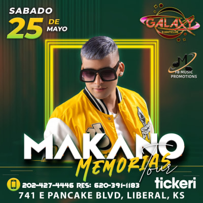 Event - Makano Memorias Tours USA en Liberal KS - Liberal, Kansas - May 25, 2024 | concert tickets