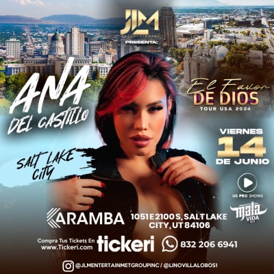 Event - ANA DEL CASTILLO "Por Primera Vez" ¡EN CONCIERTO! - Salt Lake City (Utah) - Salt Lake City, Utah - 14 de junio de 2024 | concert tickets