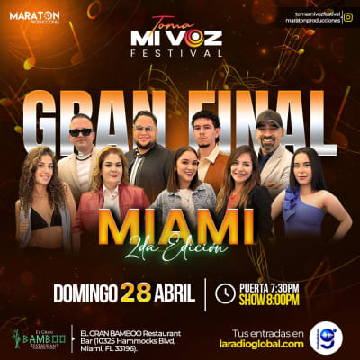 Event - Música bailable - Miami, Florida - April 19, 2024 | concert tickets