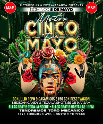 Event - Cinco de Mayo @ Metropolis & Extravaganza  - Houston, Texas - May 5, 2024 | concert tickets