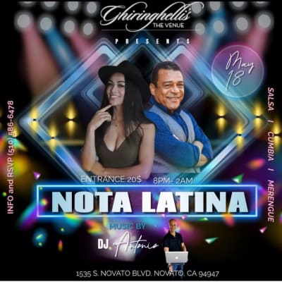 Event - "Novato tiene Salsa con Nota Latina” - Novato, CA - May 18, 2024 | concert tickets