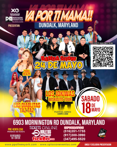 Event - Va por ti Mamá Maryland - Dundalk, MD - May 18, 2024 | concert tickets