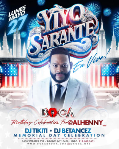 Event - Yiyo Sarante en vivo en Boca - Bronx, New York - 27 de mayo de 2024 | concert tickets