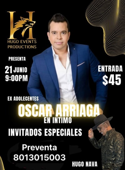 Event - OSCAR ARRIAGA EX ADOLESCENTES EN INTIMO  - West Valley City, Utah - June 21, 2024 | concert tickets