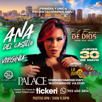 Event - ANA DEL CASTILLO EN CONCIERTO ! - Woodbridge, Virginia - 30 de mayo de 2024 | concert tickets