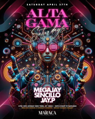 Event - Alta Gama Saturdays At Maraca NYC - New York, New York - 27 de abril de 2024 | concert tickets