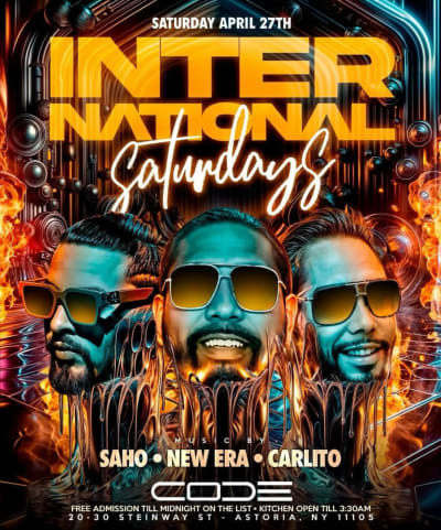 Event - International Saturdays At Code Astoria - Astoria, New York - April 27, 2024 | concert tickets