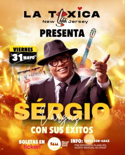 Event - SERGIO VARGAS EN CONCIERTO ! - North Bergen, New Jersey - May 31, 2024 | concert tickets