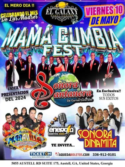 Event - MAMA CUMBIA FEST  - AUSTELL, Georgia - 10 de mayo de 2024 | concert tickets