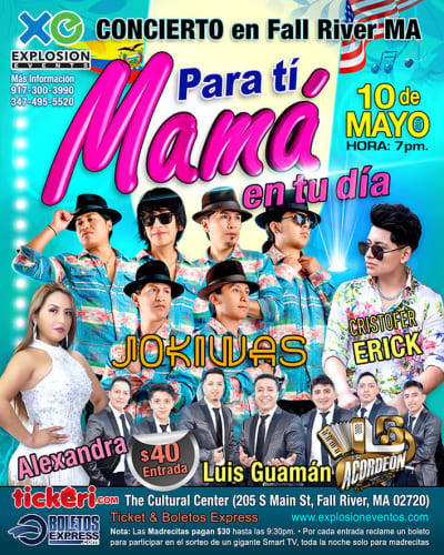 Event - FALL RIVER MASSACHUSETT,CONCIERTO PARA MAMA - Fall River, Massachusetts - May 10, 2024 | concert tickets