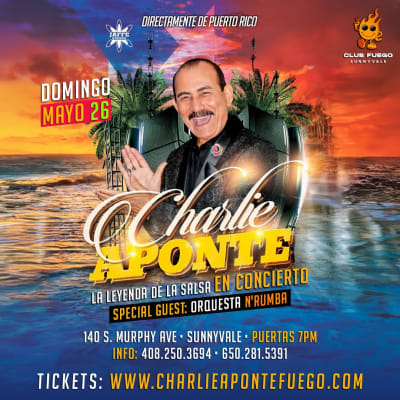 Event - Charlie Aponte en Concierto - Sunnyvale, California - 26 de mayo de 2024 | concert tickets